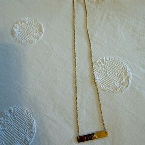 Jook and Nona Gold 'Inspire' Bar Necklace